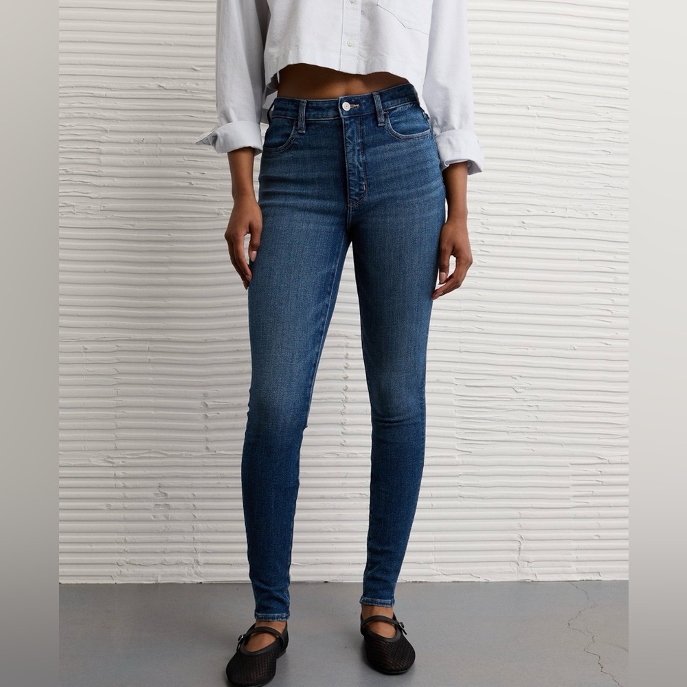 American Eagle Super Hi-Rise Dream Jegging 6 Dark Blue  for Women NWT